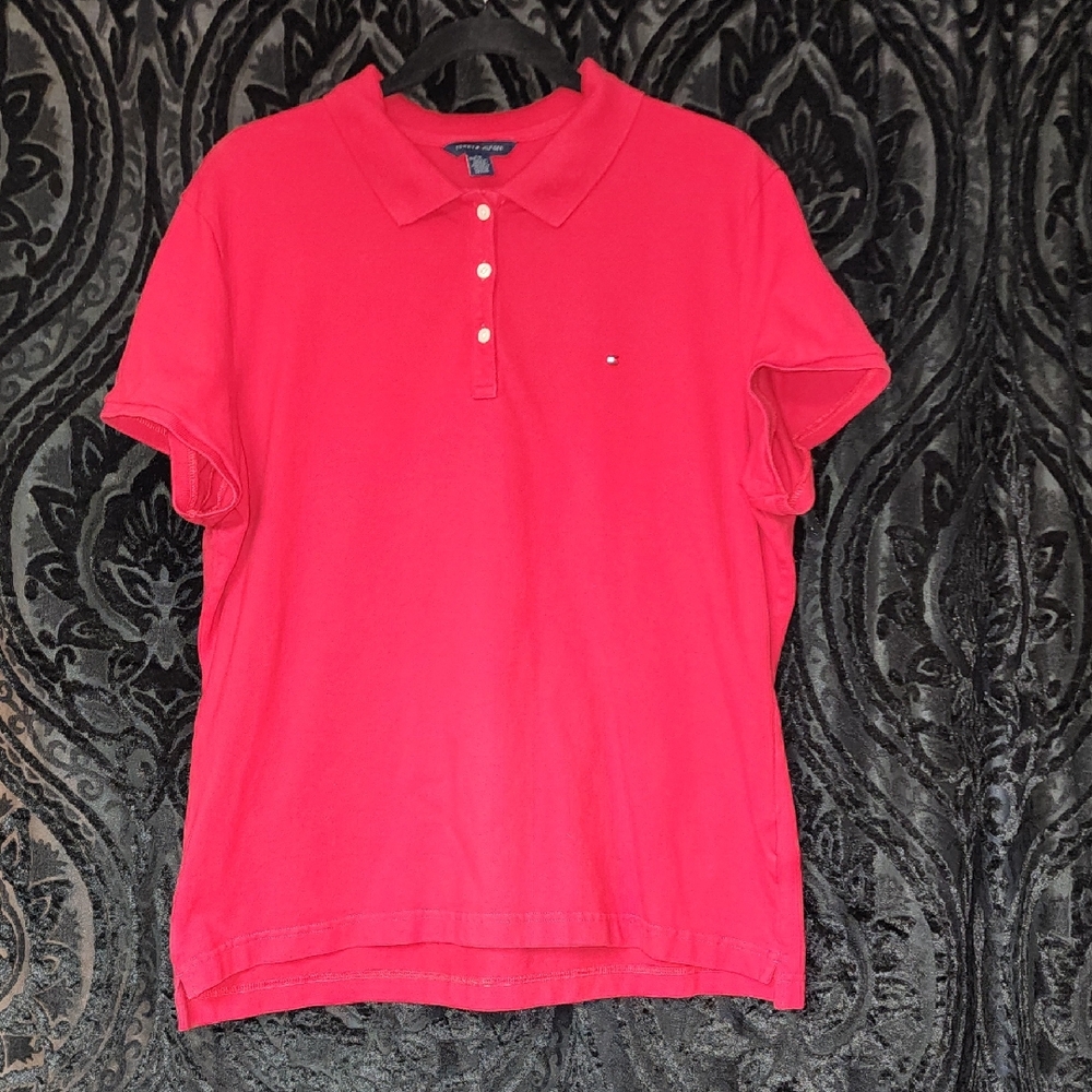 Tommy Hilfiger Vibrant Red Polo Shirt
